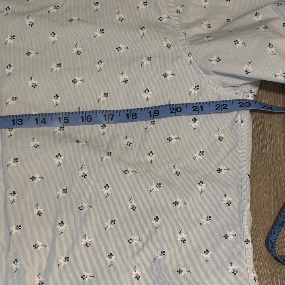Bonobos Light Blue Seersucker Floral Men's Shirt. Size XL. Slim Fit - Picture 7 of 8